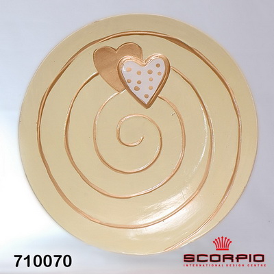 Тарелка керамическая «Сердце», TM Scorpio