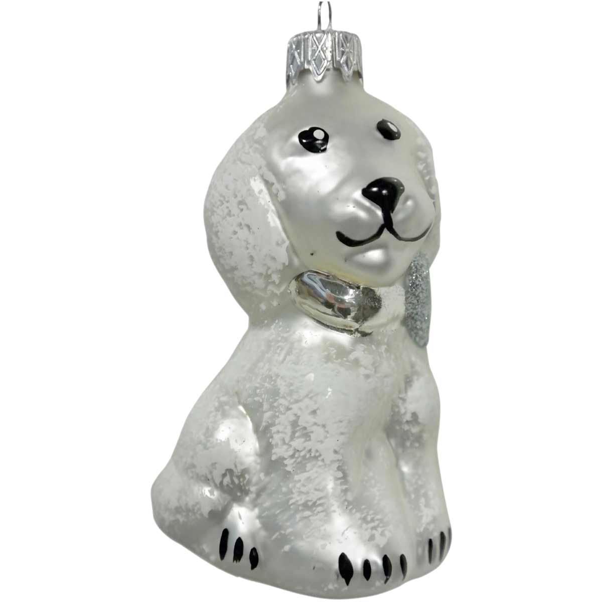 стеклянная игрушка собака