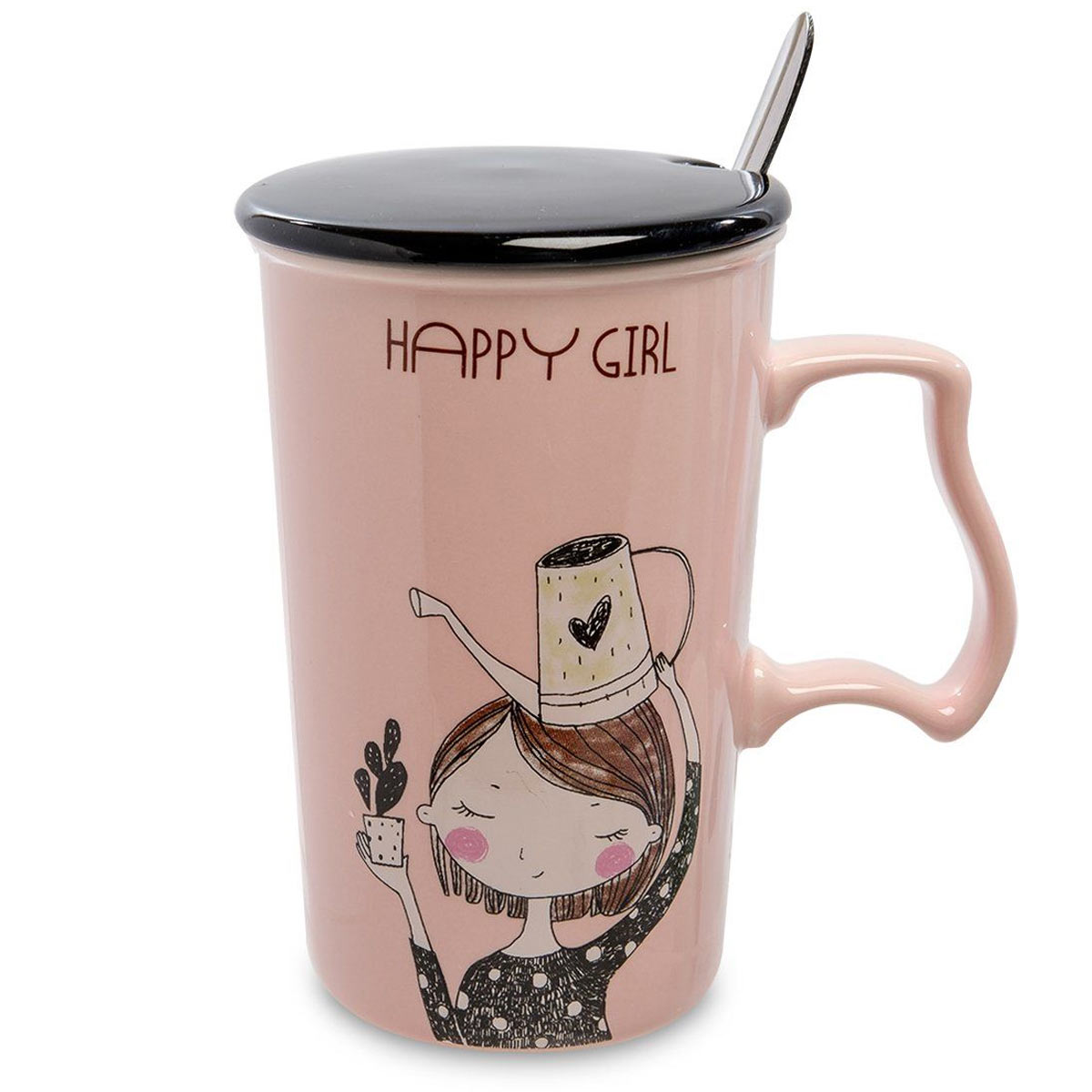 чашка счастливая девчонка