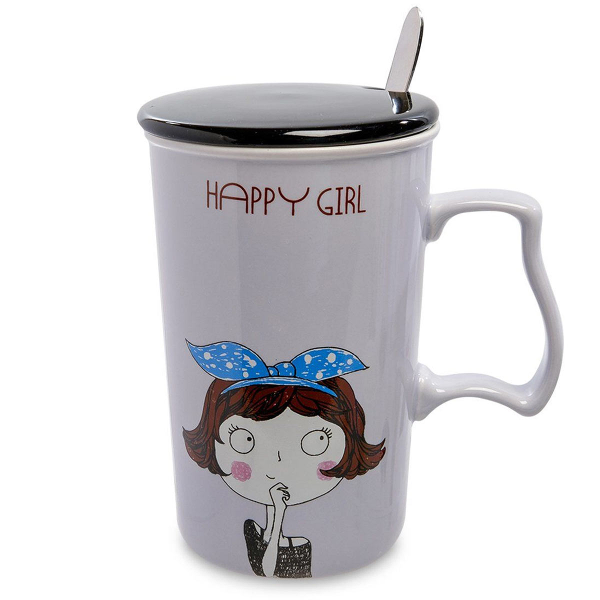 чашка счастливая девчонка