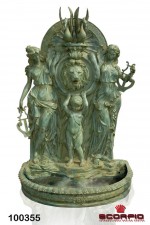 Бронзовый пристенный фонтан «Две девушки»