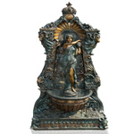 Бронзовый пристенный фонтан «Девушка с вазой»