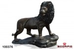 Бронзовая фигура «Лев на камне»