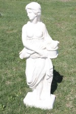 Скульптура из мрамора «Девушка с вазой», 120 см
