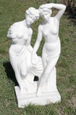 Скульптура из мрамора «Две девушки», 120см