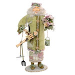 Кукла «Гном-садовник», зеленый/сиреневый, 40 см