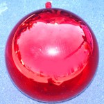 Шар Новогодний, 38 см, красный, пластик