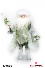 «Дед Мороз с веточкой цветов и ведерком», 40 см