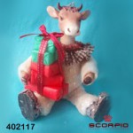 Новогоднее украшение «Бык с подарками»