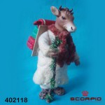 Новогоднее украшение «Бык с посохом», 19 см