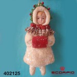 Новогоднее украшение «Девочка с муфтой», 18 см