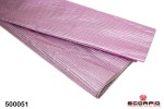 Ткань декоративная серебристая в розовую полоску