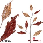 Ветка листьев пуансетии декоративная, 66 см