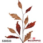 Ветка листьев пуансетии декоративная, 60 см