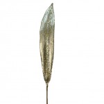 Искусственный листок ириса, платиновый, 70 см