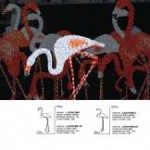 Светодиодная объемная фигура «Фламинго»