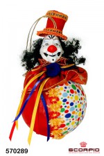 Новогодний шар «Клоун», разноцветный