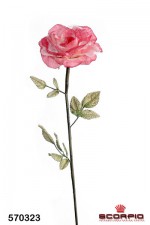 Искусственный цветок розы, розовый