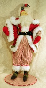 Кукла декоративная «Санта Клаус с мешком»