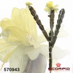 Искусственный цветущий кактус с желтым цветком (декоративный)