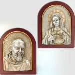 Икона, 10*12,5 см, серебряный-матовый/коричневый