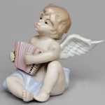 Фигурка «Ангелочек музыкант», керамика, ТМ «Pavone» (Италия)