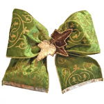 Елочное украшение «Бантик» зеленый с украшениями