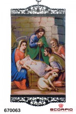 Икона вышитая шелком «Рождение Христа»