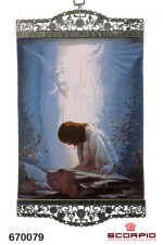 Икона вышитая шелком «Явление Ангела Иисусу»