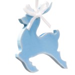 Подвес  «Олень», деревянный, голубой