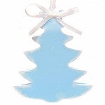 Подвес  «Елка», деревянный, голубой