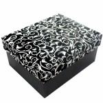 Коробка подарочная прямоугольная черная, 19,5x14,5x9 см