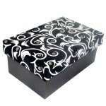 Коробка  подарочная прямоугольная черная, 13,5x9x6 см