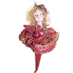 Кукла-фея «Колокольчик», красно-золотая