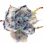 Цветок «Роза», на прищепке, синяя