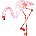 Объемная светодиодная фигура «Розовый фламинго» 78*95 см 488 белых светодиодов 24В