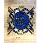 папирус «Календарь» синий, 22*30 см с фосфором