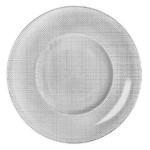 Блюдо кругле скляне Срібло INCA 31 см