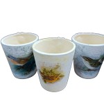 Горщик кераміка, 9,2*9,2*10,8 см, Пташки