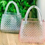 Ваза Сумочка Chanel, рожева, скло, 20*30 см