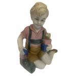 Порцеляновий Хлопчик з кубиками 13 см