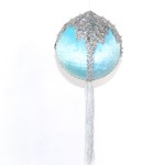 Шар с листочками и подвесом, 10 см