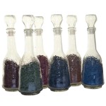 Бутылка с цветным щебнем для декора, цвет в ассортименте, D: 8 см, H: 27 см