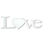 Надпись «LOVE» с сердцем, L: 28 см, H: 8 см