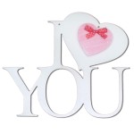 Надпись «I LOVE YOU», с сердцем и бантиком, L: 20 см, H: 20 см